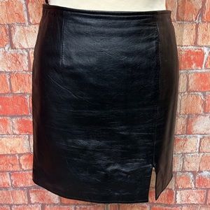 Genuine leather skirt